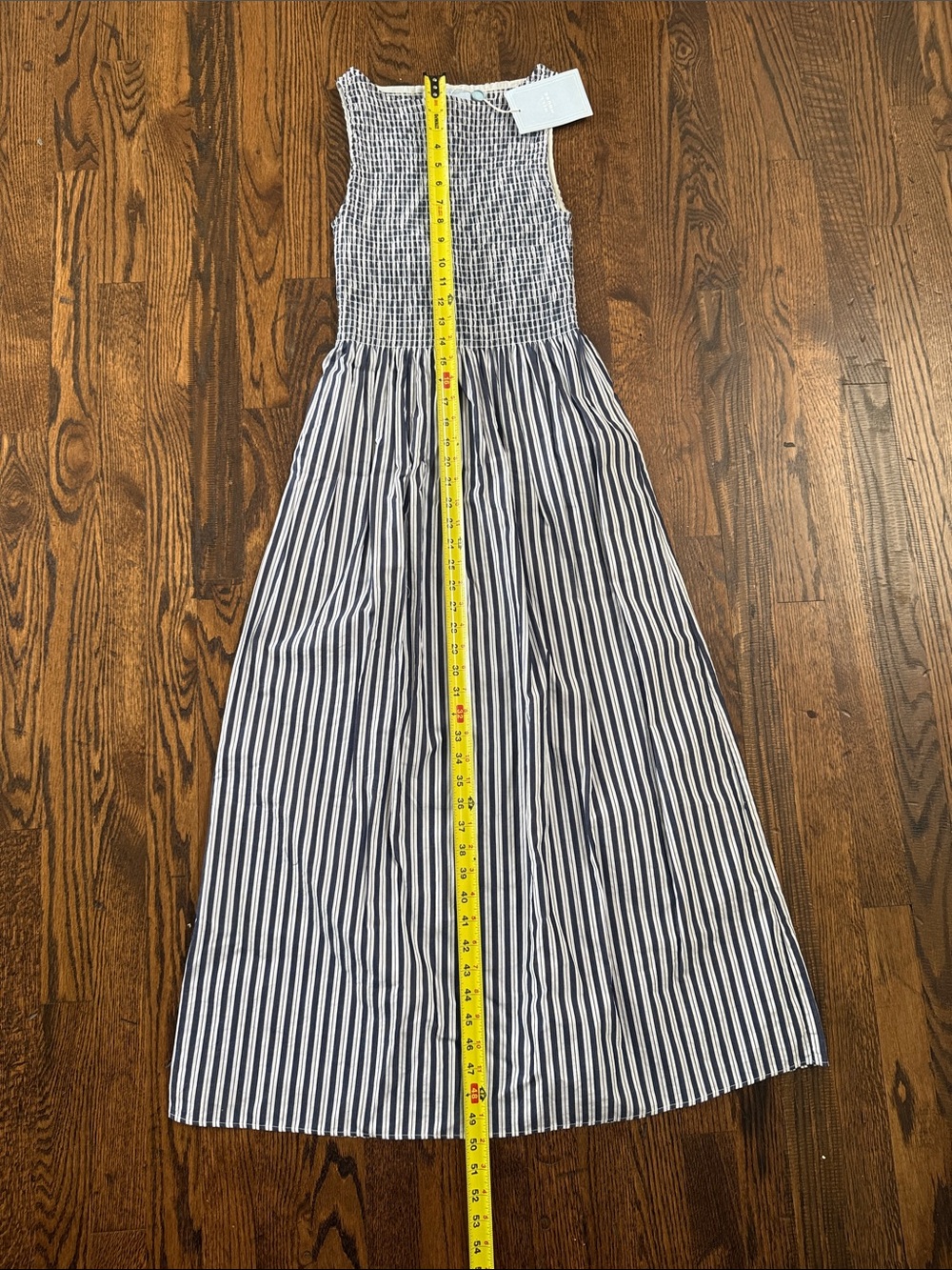 Hill House Navy and White Striped Smocked Maxi Sundress - Picture 5 of 6